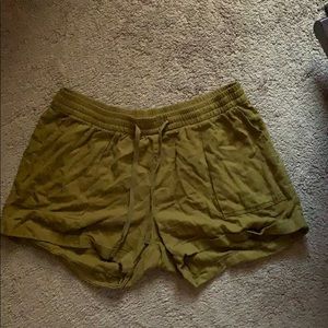 green cargo shorts